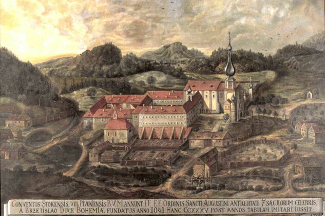 klášter Pivoň 18. století